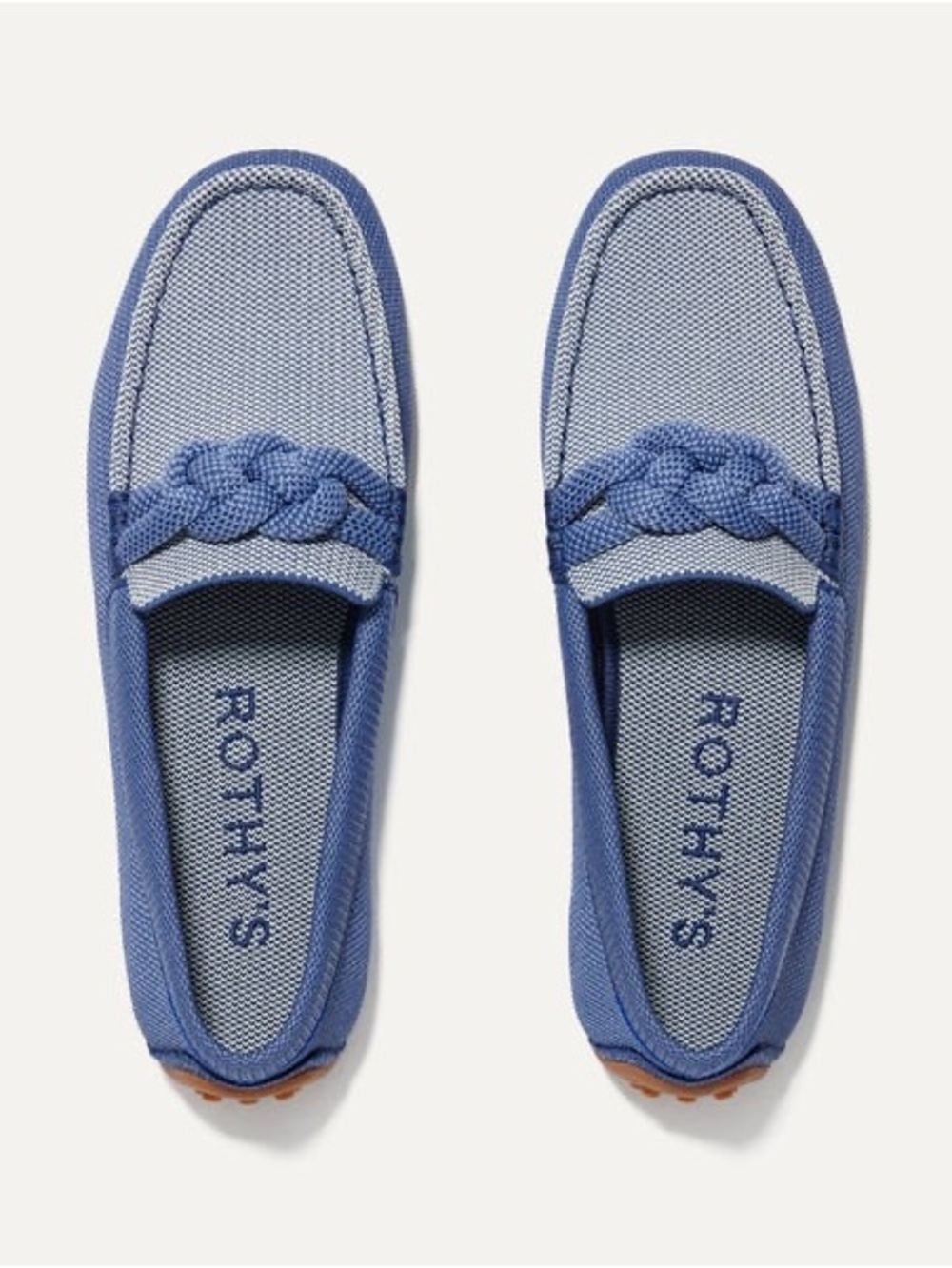Rothy’s Braided Loafers Chambray Blue Driving Shoes Size 9.5 - Picture 11 of 12
